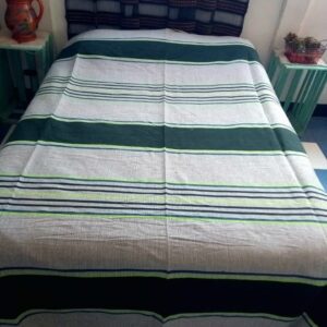 Colcha base negro Gris / Verdes