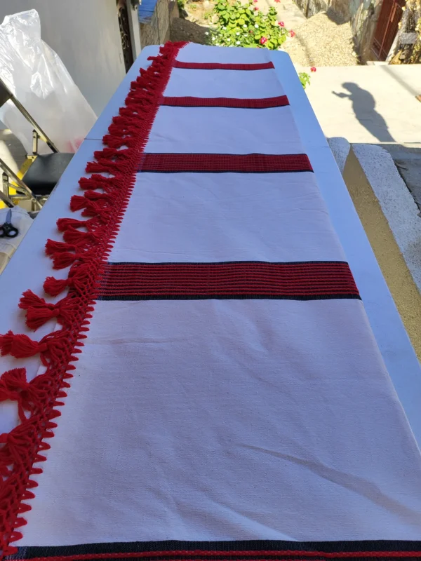 Mantel /Natural/Rojo/ Negro - Image 2