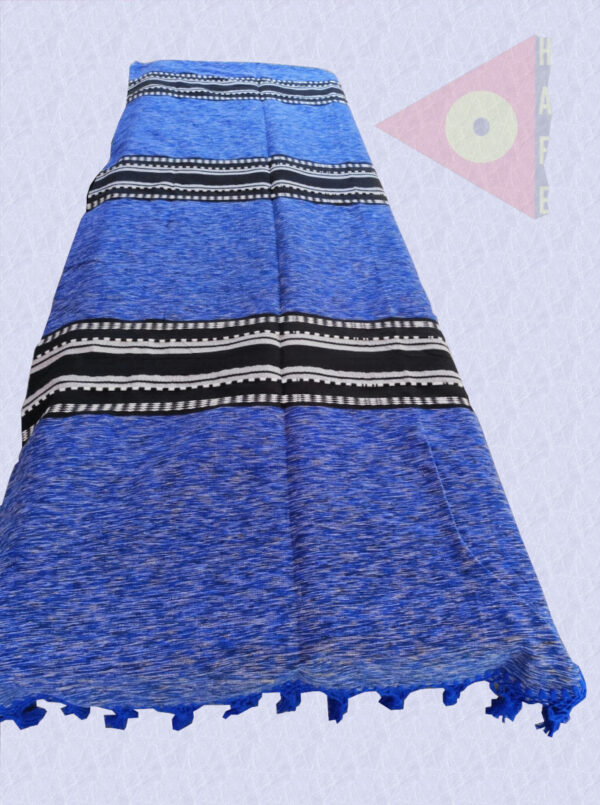 Colcha base Natural Natural / Jaspeado azul / negro
