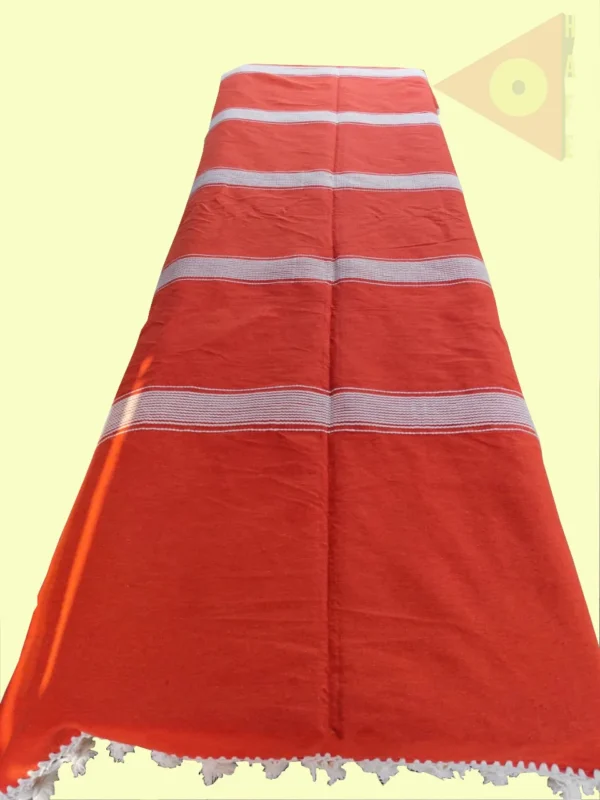 Colcha base Natural / naranja / natural