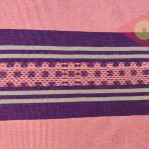 Colcha base Natural Natural / Rosa / Morado