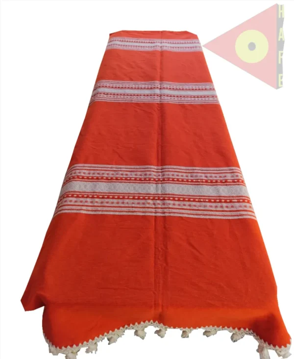 Colcha base Natural / Naranja / Blanco