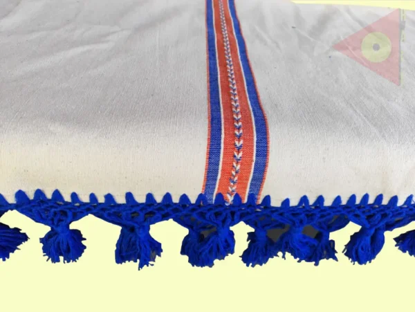 Colcha base Natural / Rojo / azul - Image 3