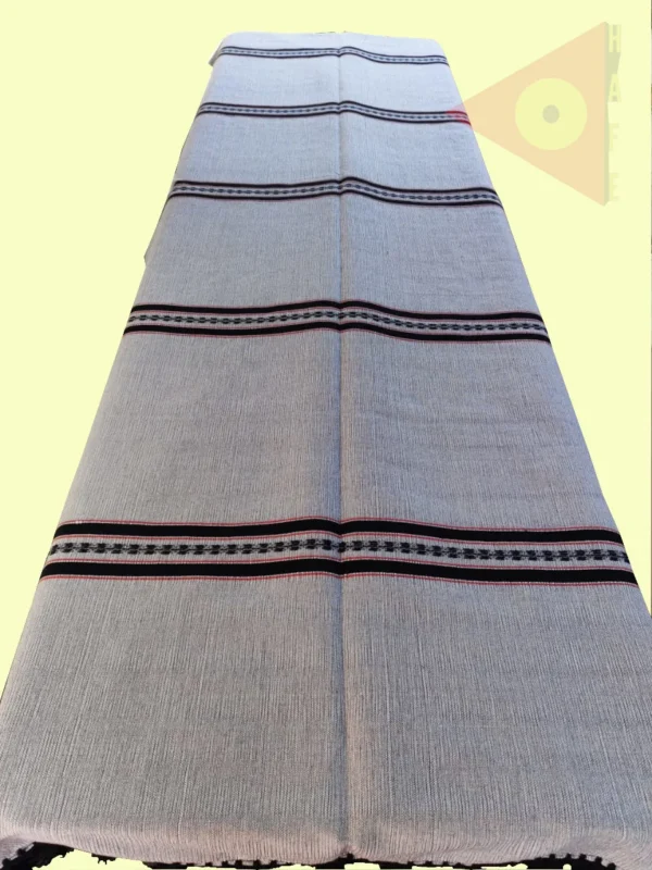Colcha base negro / natural / negro /rojo